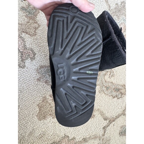 Ugg Australia Shearling Kids Winter Boots Black Size 2 Girls - Picture 3 of 9